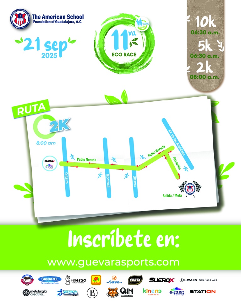 Mapa original de la ruta 2K de Eco Race ASFG 2025